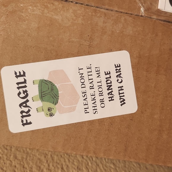 30 Fragile Turtle Handle With Care Stickers - Picture 3 of 4